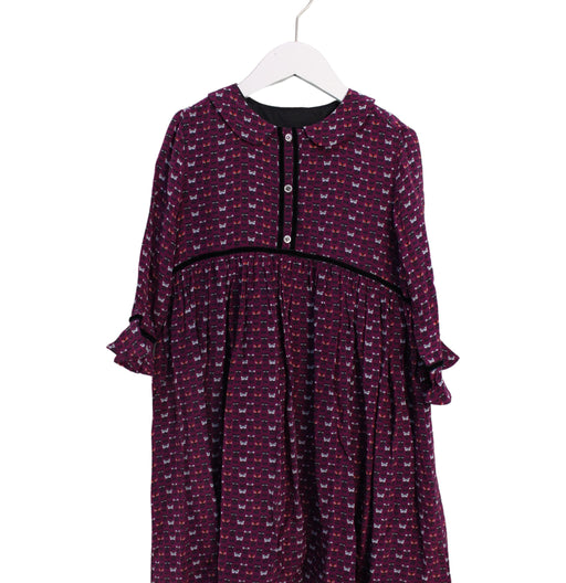 A Purple Long Sleeve Dresses from Fendi in size 8Y for girl. (Front View)