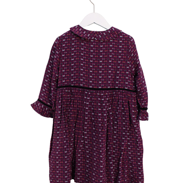 A Purple Long Sleeve Dresses from Fendi in size 8Y for girl. (Back View)