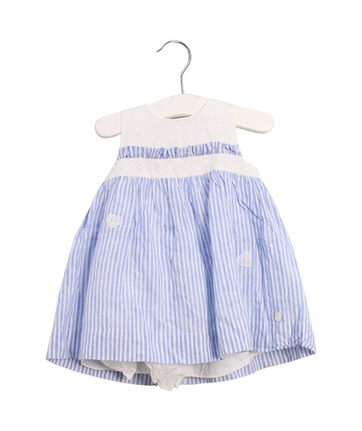 A Blue Sleeveless Dresses from Dior in size 3-6M for girl. (Front View)