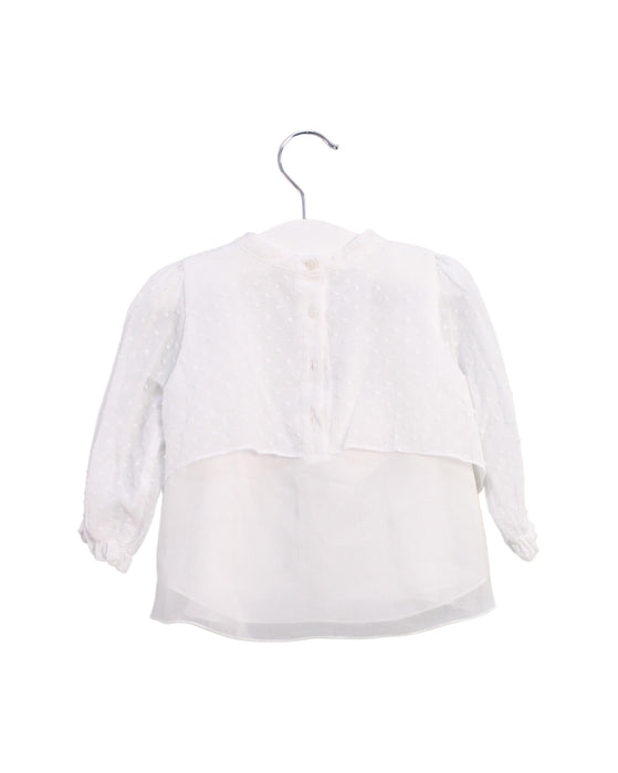 A White Long Sleeve Tops from Dior in size 3-6M for girl. (Back View)