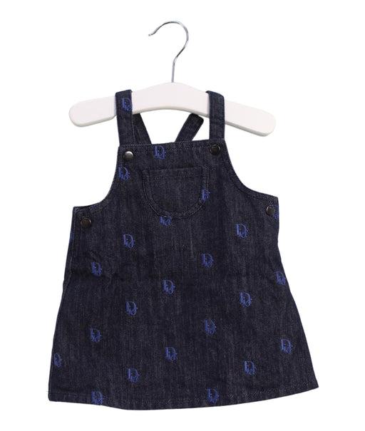 A Navy Overall Dresses from Dior in size 3-6M for girl. (Front View)