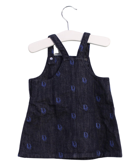A Navy Overall Dresses from Dior in size 3-6M for girl. (Back View)