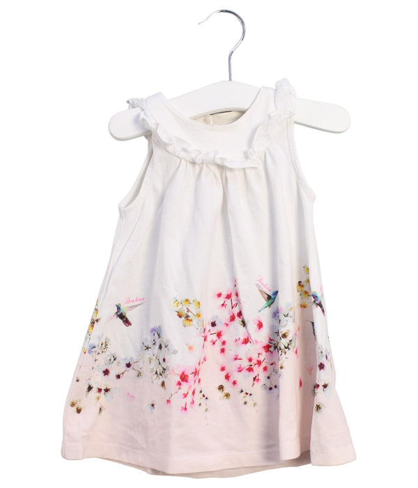 A White Sleeveless Dresses from Baker by Ted Baker in size 6-12M for girl. (Front View)