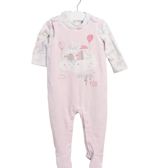 A Pink Long Sleeve Jumpsuits from Chicco in size 6-12M for girl. (Front View)