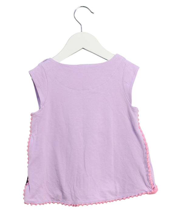 A Purple Sleeveless Tops from Polarn O. Pyret in size 12-18M for girl. (Back View)