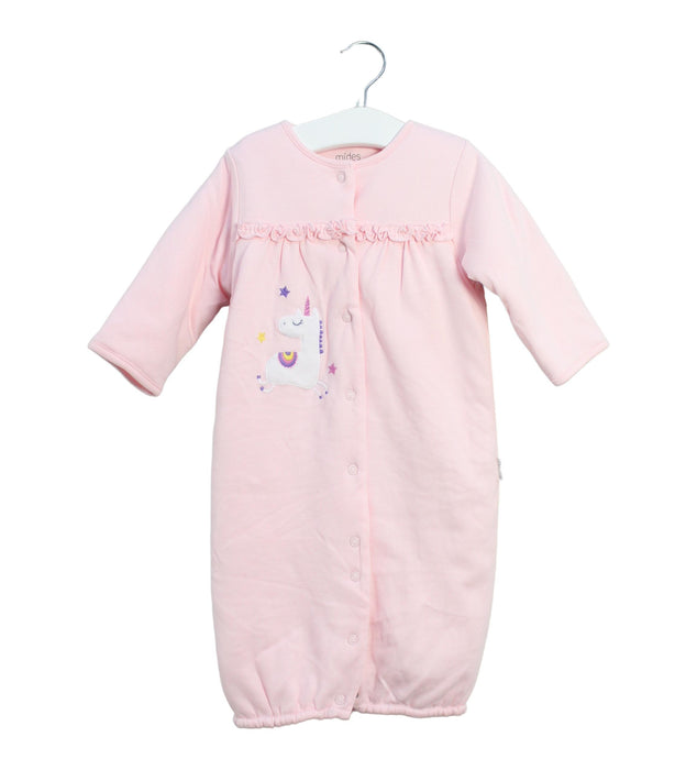 A Pink Long Sleeve Jumpsuits from Mides in size 6-12M for girl. (Front View)