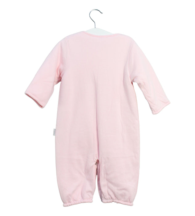 A Pink Long Sleeve Jumpsuits from Mides in size 6-12M for girl. (Back View)