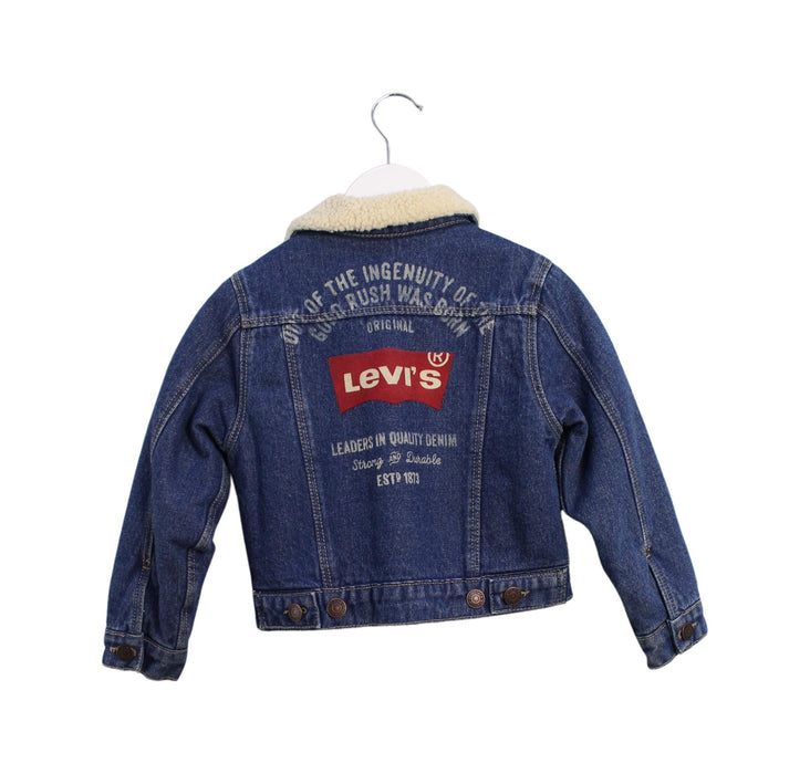 A Blue Lightweight Jackets from Levi's in size 3T for boy. (Back View)