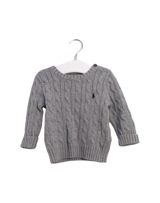 A Grey Knit Sweaters from Ralph Lauren in size 6-12M for boy. (Front View)