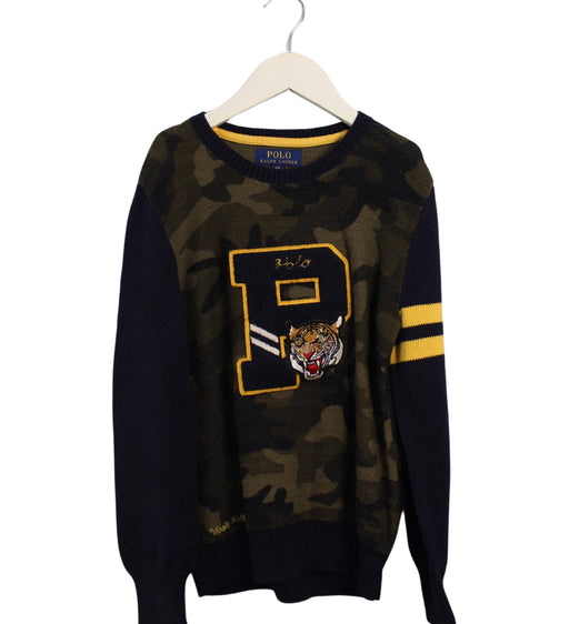 A Navy Knit Sweaters from Polo Ralph Lauren in size 8Y for boy. (Front View)
