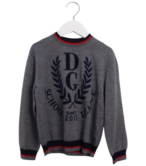 A Grey Knit Sweaters from Dolce & Gabbana in size 6T for boy. (Front View)