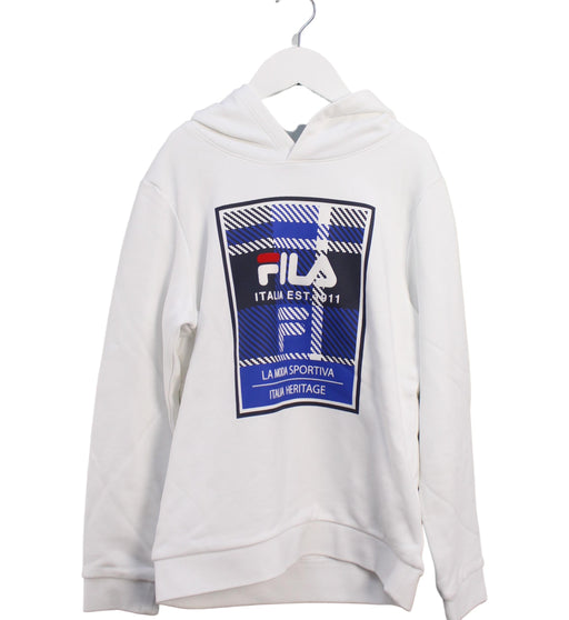 A White Hooded Sweatshirts from Fila in size 10Y for boy. (Front View)
