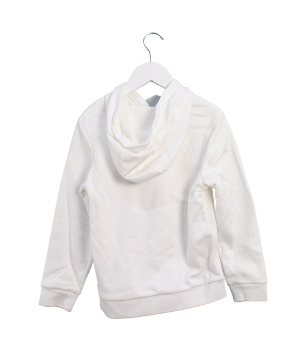 A White Hooded Sweatshirts from Fila in size 5T for boy. (Back View)