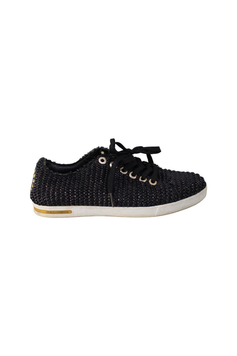 A Navy Sneakers from Dolce & Gabbana in size 12Y for girl. (Back View)