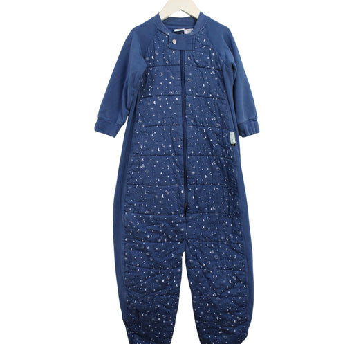 A Navy Sleepsacs from ErgoPouch in size 4T for neutral. (Front View)