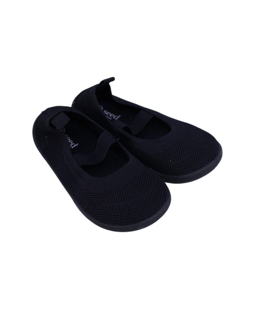 A Navy Slip Ons from Seed in size 5T for neutral. (Front View)
