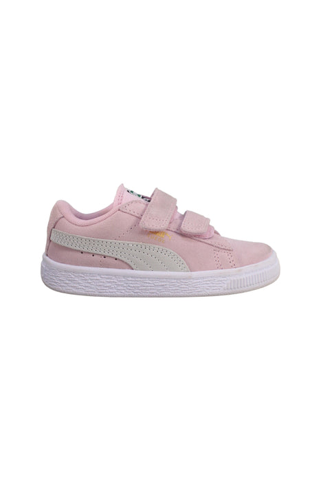 A Pink Sneakers from Puma in size 4T for girl. (Back View)
