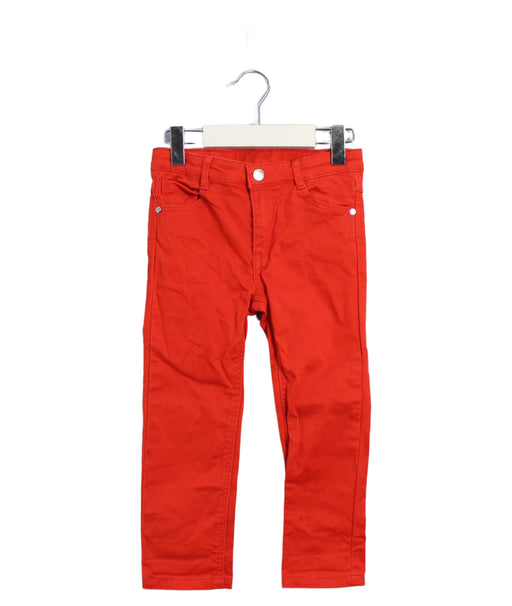 A Red Casual Pants from Jacadi in size 3T for boy. (Front View)
