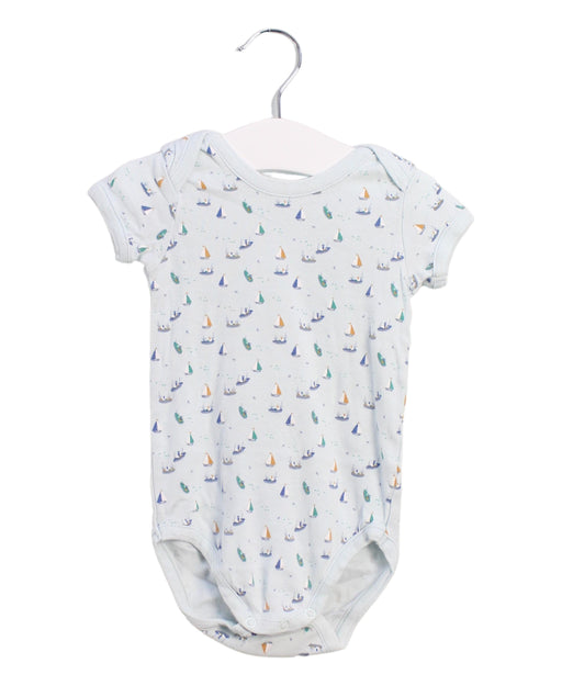 A Blue Short Sleeve Bodysuits from Bout'Chou in size 12-18M for boy. (Front View)