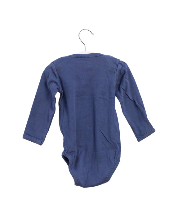 A Navy Long Sleeve Bodysuits from Bout'Chou in size 12-18M for boy. (Back View)