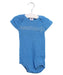 A Blue Short Sleeve Bodysuits from Petit Bateau in size 12-18M for boy. (Front View)