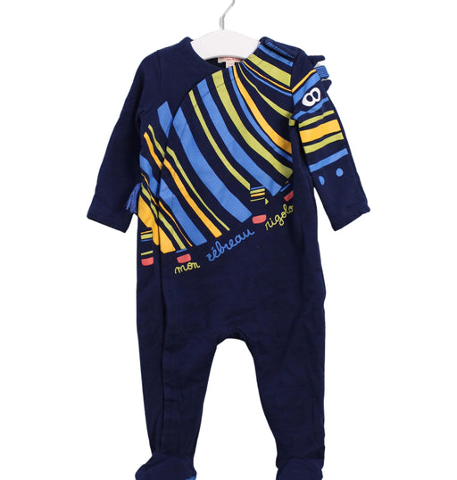 A Navy Long Sleeve Jumpsuits from DPAM in size 12-18M for boy. (Front View)