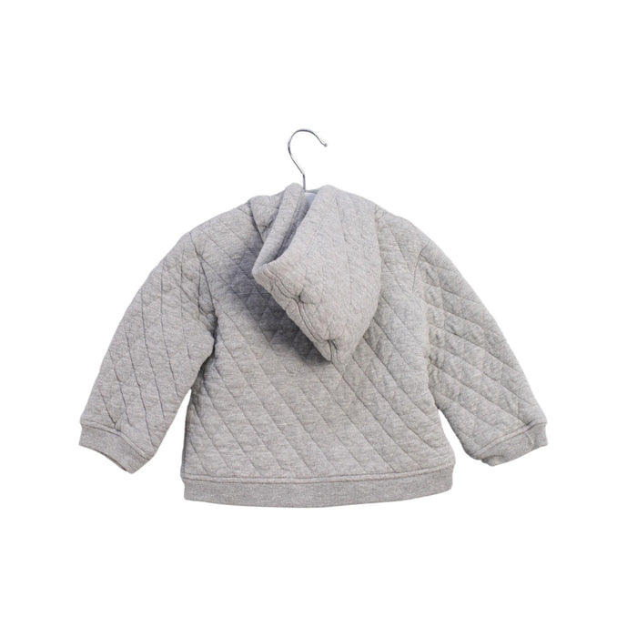 A Grey Lightweight Jackets from Bout'Chou in size 6-12M for boy. (Back View)