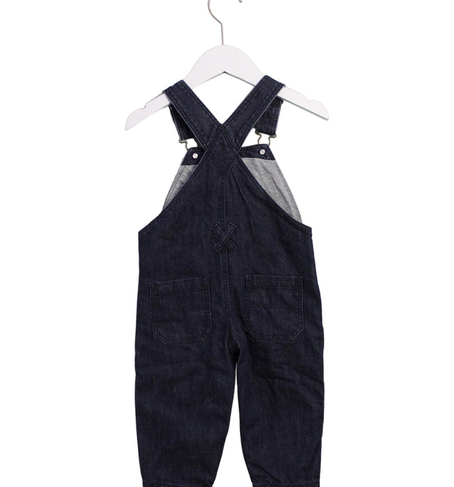 A Navy Long Overalls from Bout'Chou in size 12-18M for boy. (Back View)