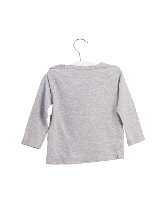 A Grey Long Sleeve Tops from Bout'Chou in size 12-18M for boy. (Back View)
