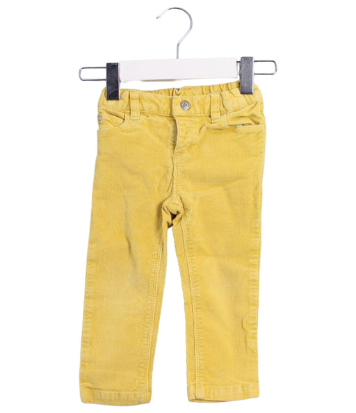 A Yellow Casual Pants from Petit Bateau in size 12-18M for boy. (Front View)