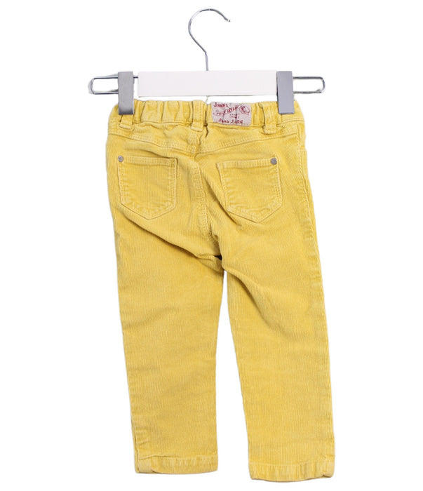 A Yellow Casual Pants from Petit Bateau in size 12-18M for boy. (Back View)
