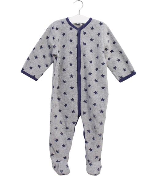 A Grey Onesies from Petit Bateau in size 12-18M for boy. (Front View)