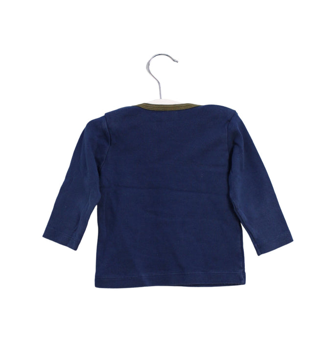 A Navy Long Sleeve Tops from Petit Bateau in size 6-12M for boy. (Back View)