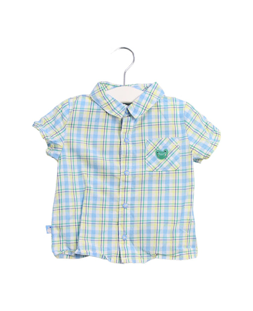 A Blue Shirts from Sergent Major in size 6-12M for boy. (Front View)