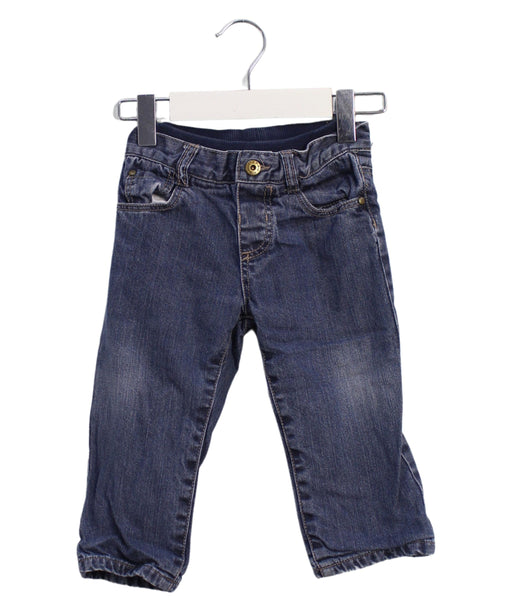 A Navy Jeans from Bout'Chou in size 6-12M for boy. (Front View)