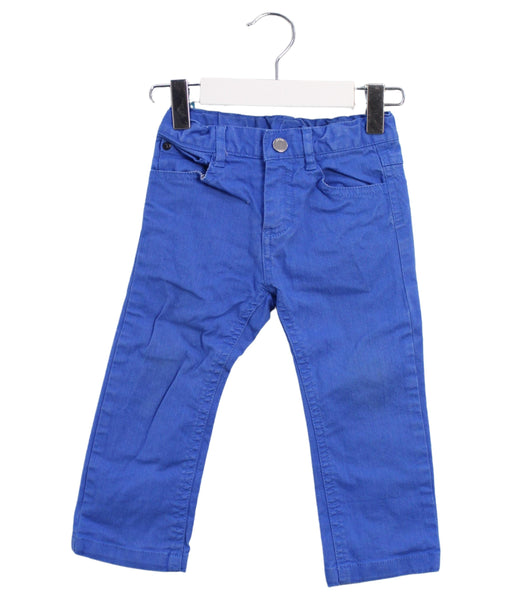 A Blue Casual Pants from Jacadi in size 12-18M for boy. (Front View)