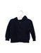 A Navy Zippered Sweatshirts from Bout'Chou in size 6-12M for boy. (Front View)