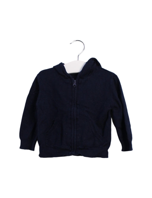 A Navy Zippered Sweatshirts from Bout'Chou in size 6-12M for boy. (Front View)