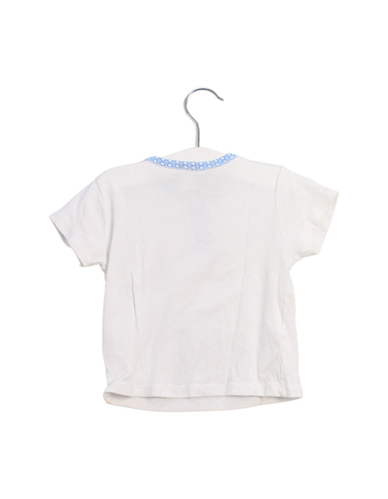 A White Short Sleeve T Shirts from Petit Bateau in size 12-18M for boy. (Back View)