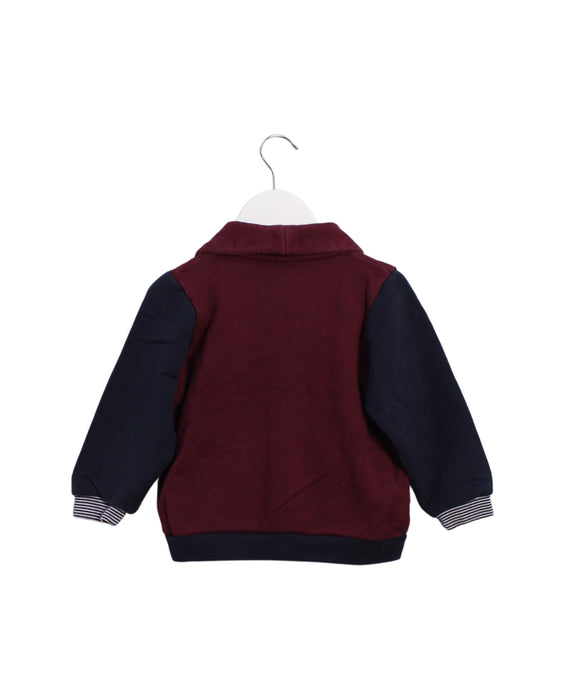 A Burgundy Lightweight Jackets from Petit Bateau in size 3T for boy. (Back View)