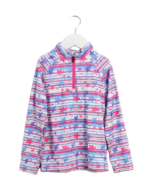 A Pink Zippered Sweatshirts from Spyder in size 5T for girl. (Front View)