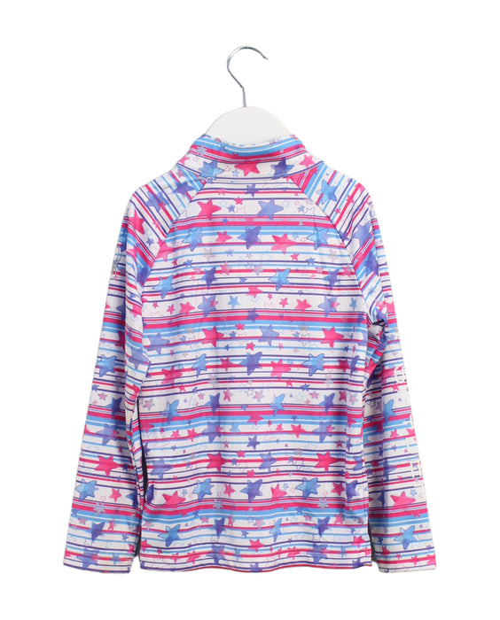 A Pink Zippered Sweatshirts from Spyder in size 5T for girl. (Back View)