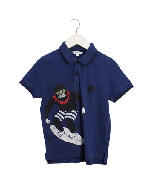 A Blue Short Sleeve Polos from Little Marc Jacobs in size 10Y for boy. (Front View)