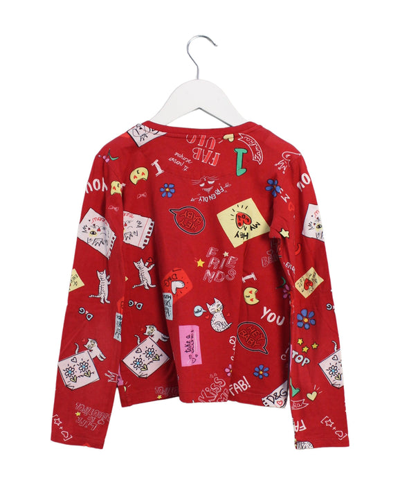 A Red Long Sleeve Tops from Dolce & Gabbana in size 7Y for girl. (Back View)