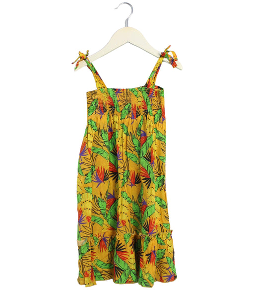A Yellow Sleeveless Dresses from Vilebrequin in size 6T for girl. (Front View)