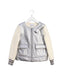 A Silver Lightweight Jackets from Simonetta in size 6T for girl. (Front View)