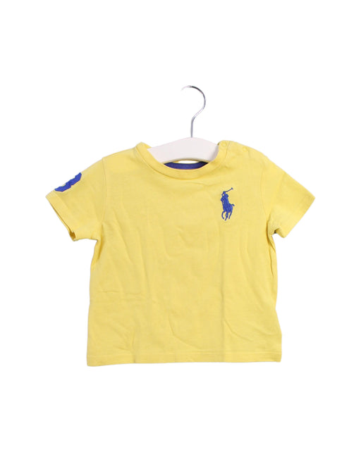 A Yellow Short Sleeve T Shirts from Ralph Lauren in size 6-12M for neutral. (Front View)