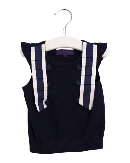 A Navy Sweater Vests from Nicholas & Bears in size 12-18M for girl. (Front View)