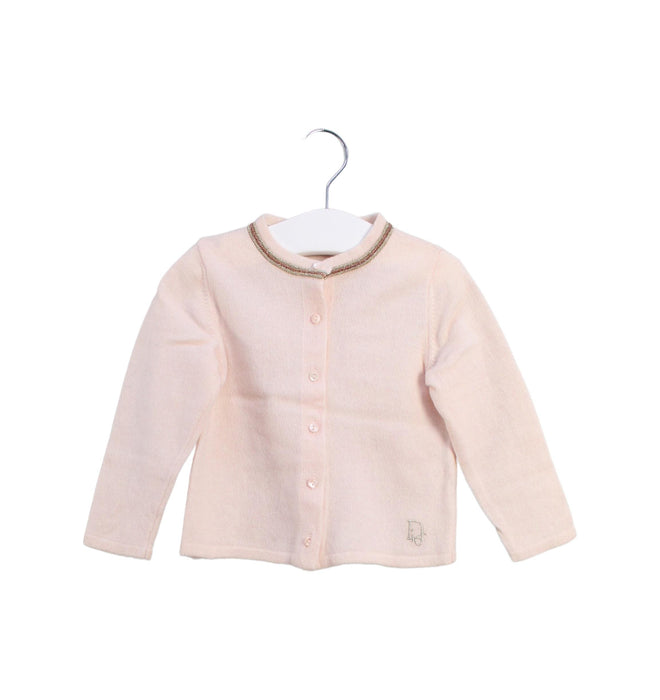 A Pink Cardigans from Dior in size 12-18M for girl. (Front View)