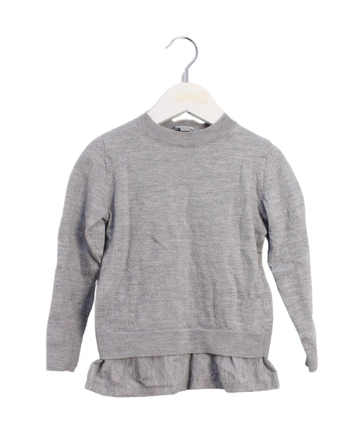 A Grey Knit Sweaters from COS in size 6T for girl. (Front View)